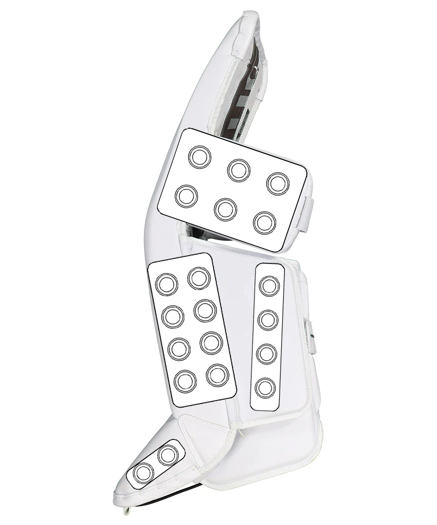 How to install Goalie sliders for ball hockey goalies. Goalie sliders for dek hockey goalies.