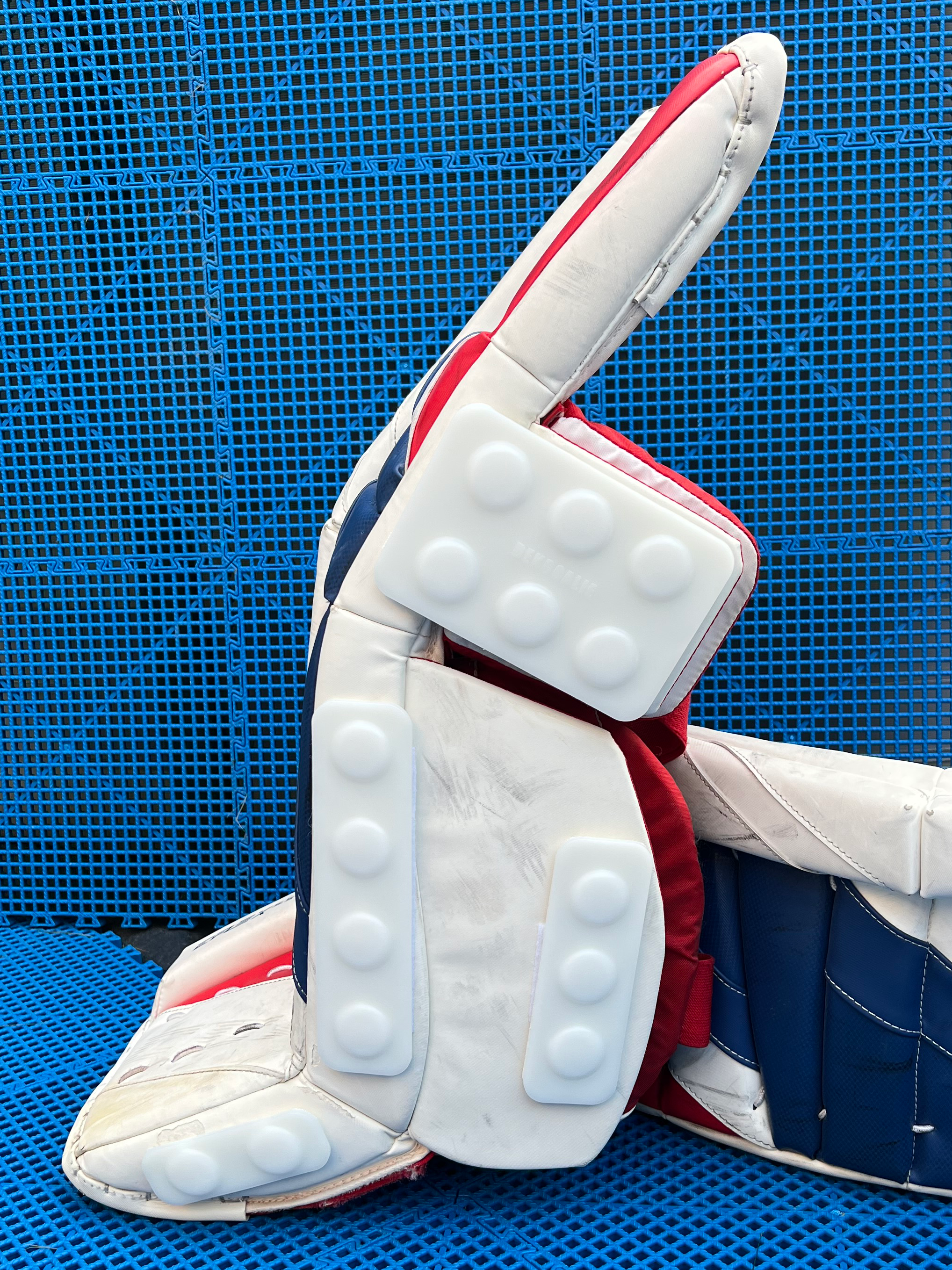 Goalie sliders for ball hockey goalies. Goalie sliders for dek hockey goalies.